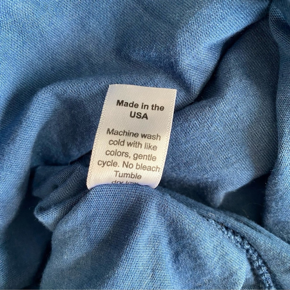 Michael Stars LARGE Blue Ombre Tie Dye Sleeveless Tank Ultra Maxi Long Dress - Picture 9 of 11